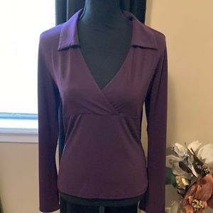 Purple long sleeve blouse